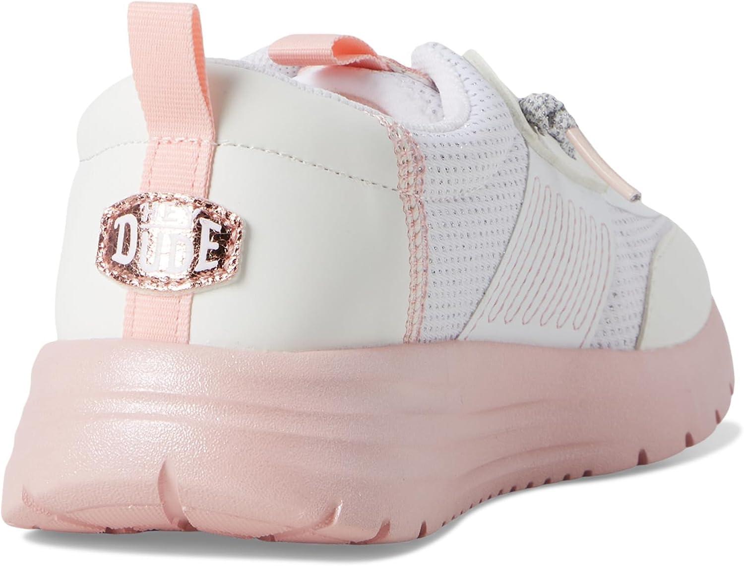 imageHEYDUDE Womens Sirocco Play Pearl Ombre Little Big Kid SneakerWhitePink