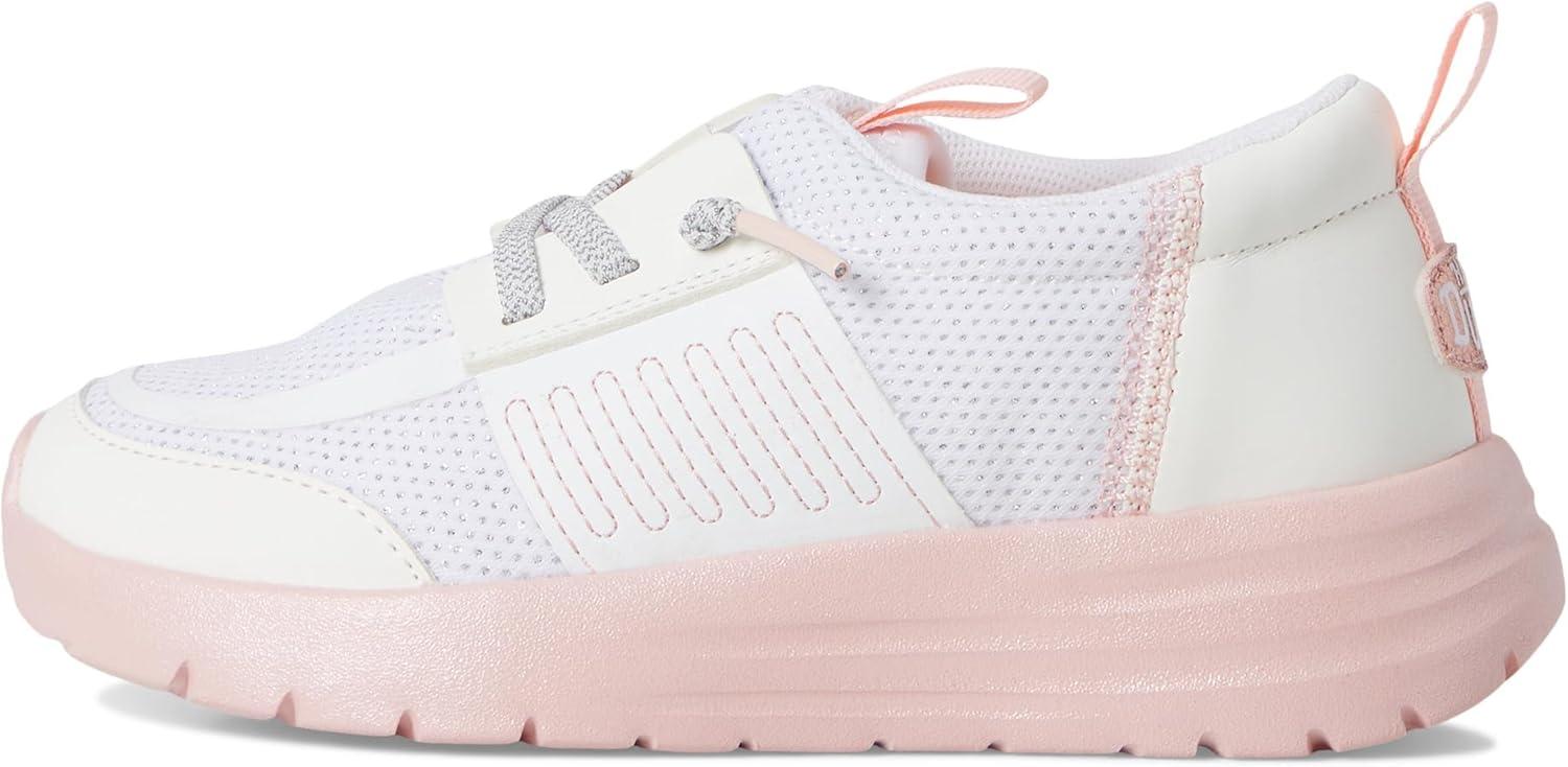 imageHEYDUDE Womens Sirocco Play Pearl Ombre Little Big Kid SneakerWhitePink