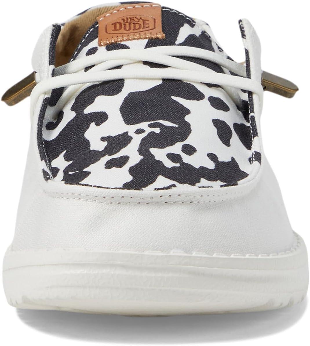 imageHey Dude Womens Wendy AnimalWhiteBlack Cow Print