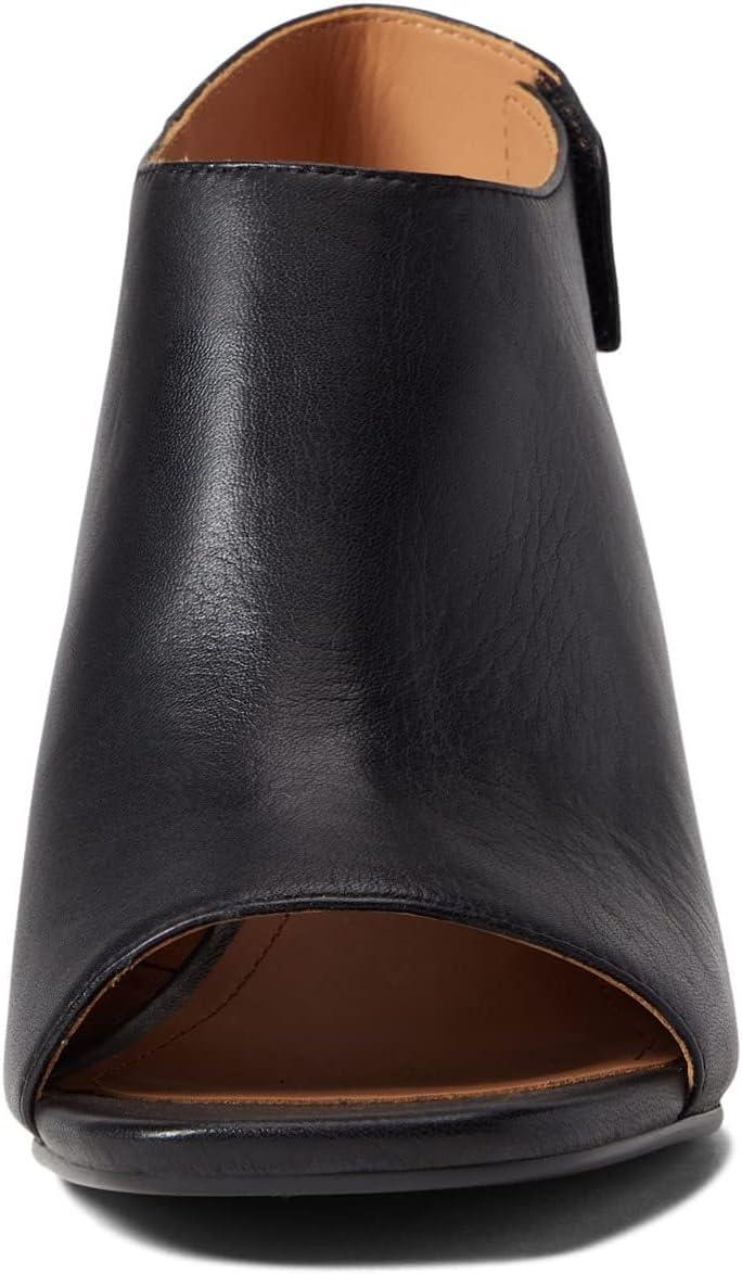 imageJohnston ampamp Murphy Evelyn Open Toe Booties for Women in Leather Hook and Loop Closure Open ToeBlack