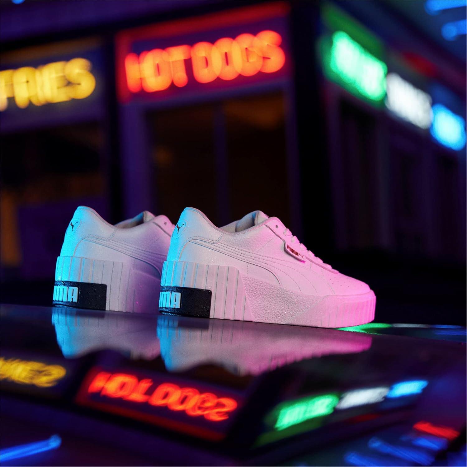 imagePUMA Womens Cali Wedge Sneaker AD Template SizeBlanc Noir