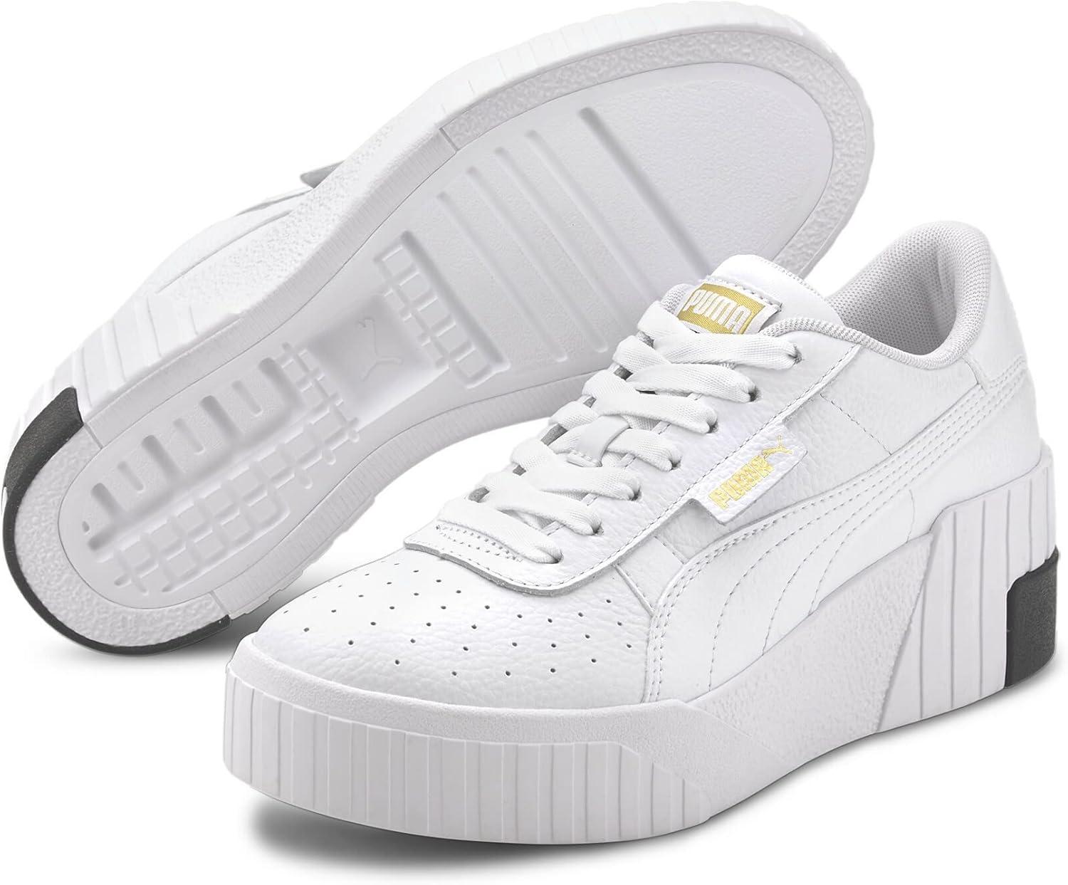 imagePUMA Womens Cali Wedge Sneaker AD Template SizeBlanc Noir