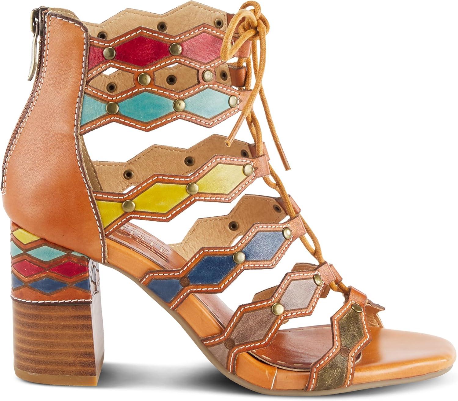 imageSpring Step LArtiste Womens Artdeco SandalCamel Multi