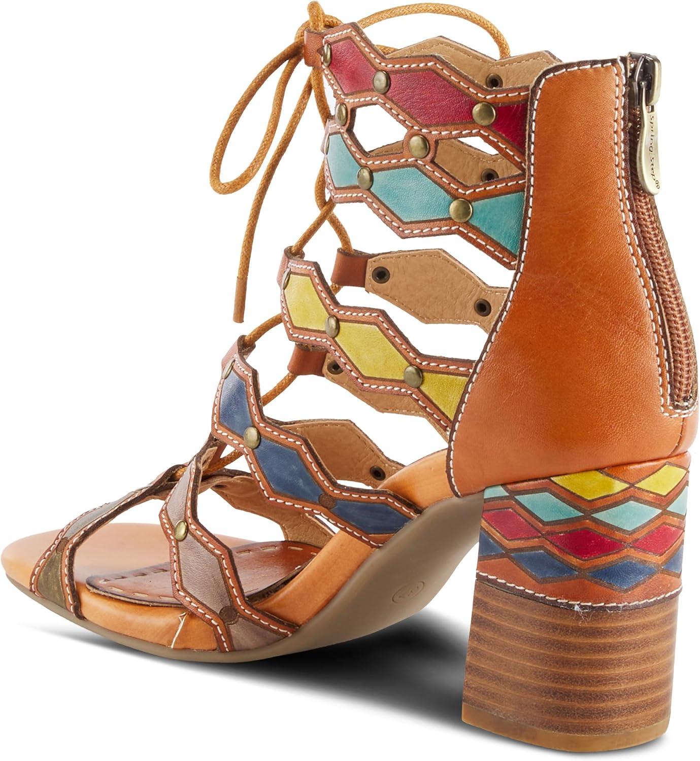 imageSpring Step LArtiste Womens Artdeco SandalCamel Multi