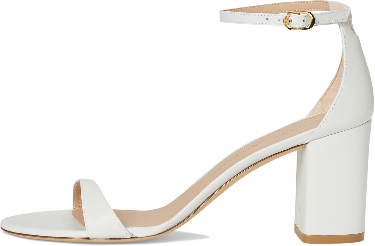 imageStuart Weitzman Womens Nudist Block 75 PumpWhite