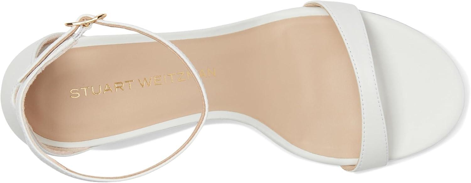 imageStuart Weitzman Womens Nudist Block 75 PumpWhite