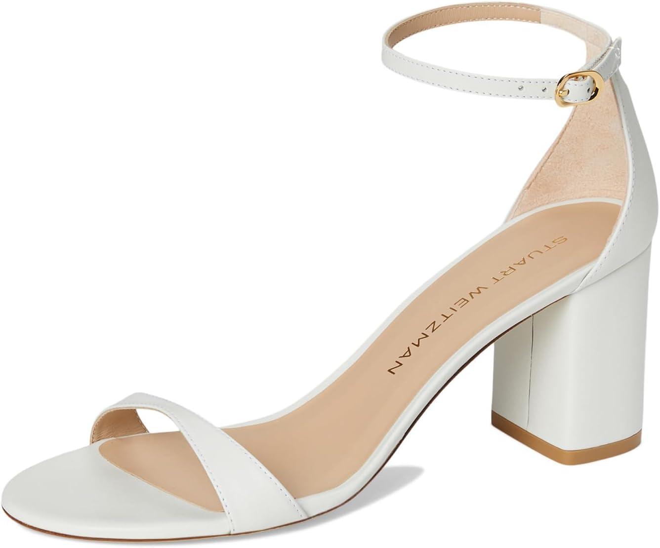 imageStuart Weitzman Womens Nudist Block 75 PumpWhite
