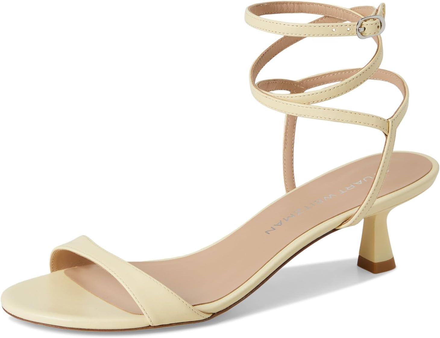 imageStuart Weitzman Womens Nudist Wrap 50 PumpLemon Chiffon