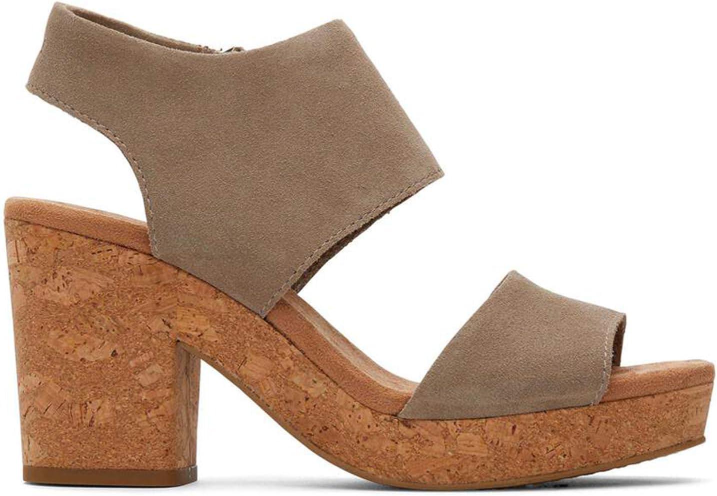 imageTOMS Womens Majorca Platform SandalDune Suede