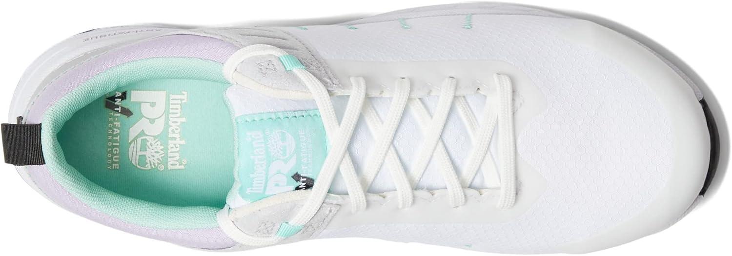imageTimberland PRO Overdrive Composite Safety Toe Womens Sneakers Laceup Closure AbrasionFreeWhiteLavenderGreen
