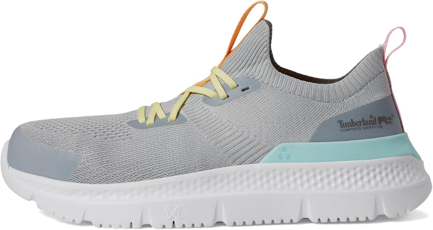 imageTimberland PRO Setra Knit Composite Safety Toe Womens Sneakers Breathable Upper Removable InsoleGreyAqua