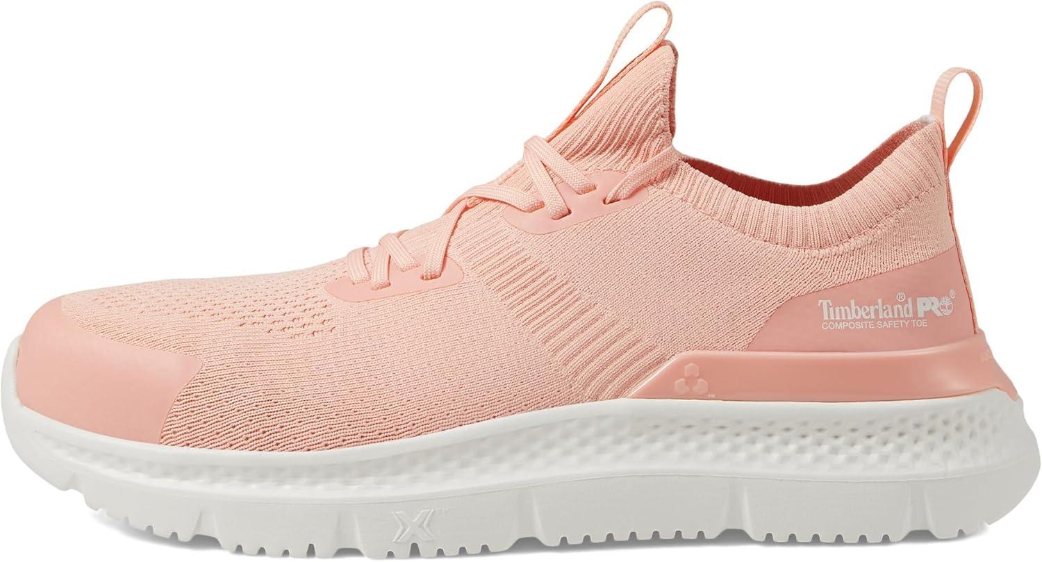 imageTimberland PRO Setra Knit Composite Safety Toe Womens Sneakers Breathable Upper Removable InsolePinkWhite
