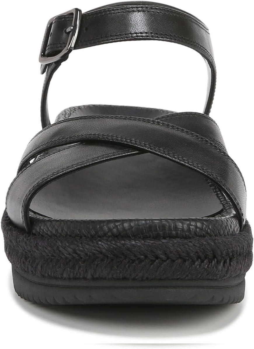 imageVionic womens Mar Strappy SandalsBlack Leather