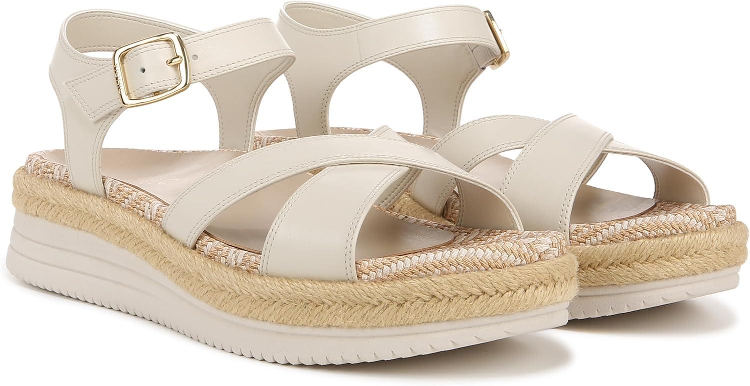 imageVionic womens Mar Strappy SandalsCream White Leather