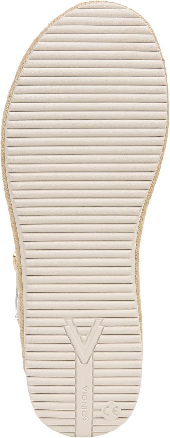 imageVionic womens Mar Strappy SandalsCream White Leather