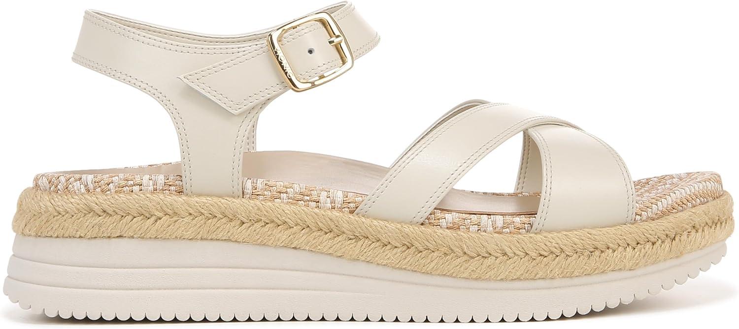 imageVionic womens Mar Strappy SandalsCream White Leather