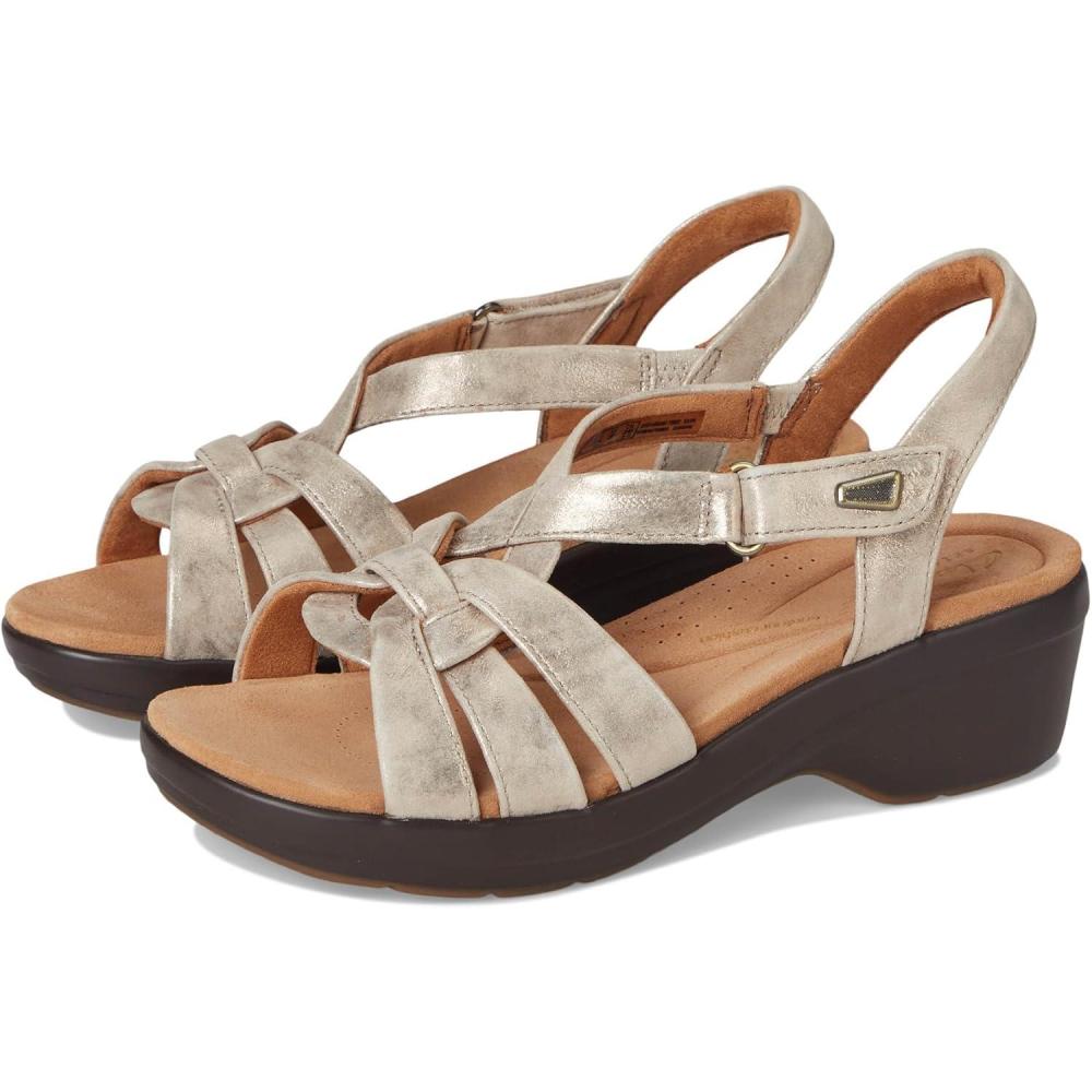 imageClarks womens Tuleah CrossMetallic Leather