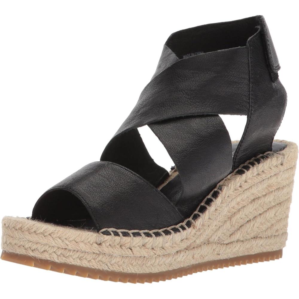 imageEileen Fisher Womens Willow Espadrille Wedge SandalBlack