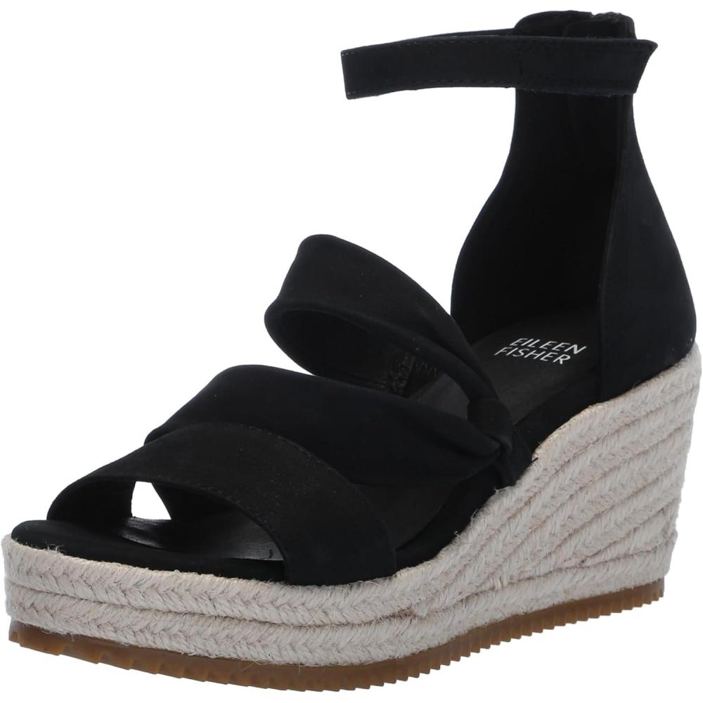 imageEileen Fisher Womens Wisp Wedge SandalBlack