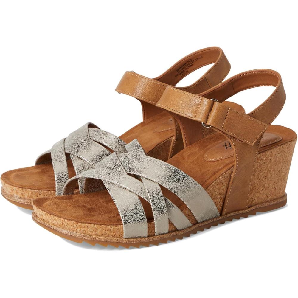 imageEurosoft by Sofft Womens Tate Wedge SandalSilverGoldluggage