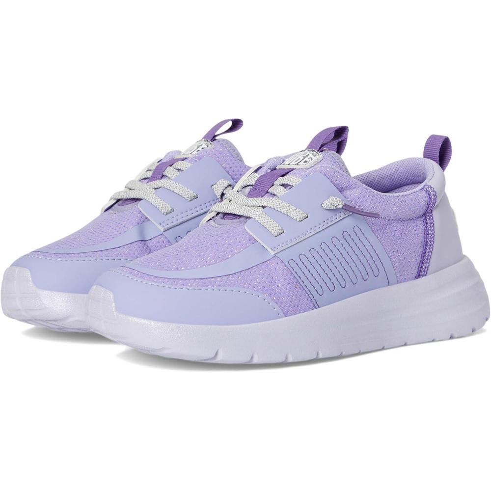imageHEYDUDE Womens Sirocco Play Pearl Ombre Little Big Kid SneakerLilac