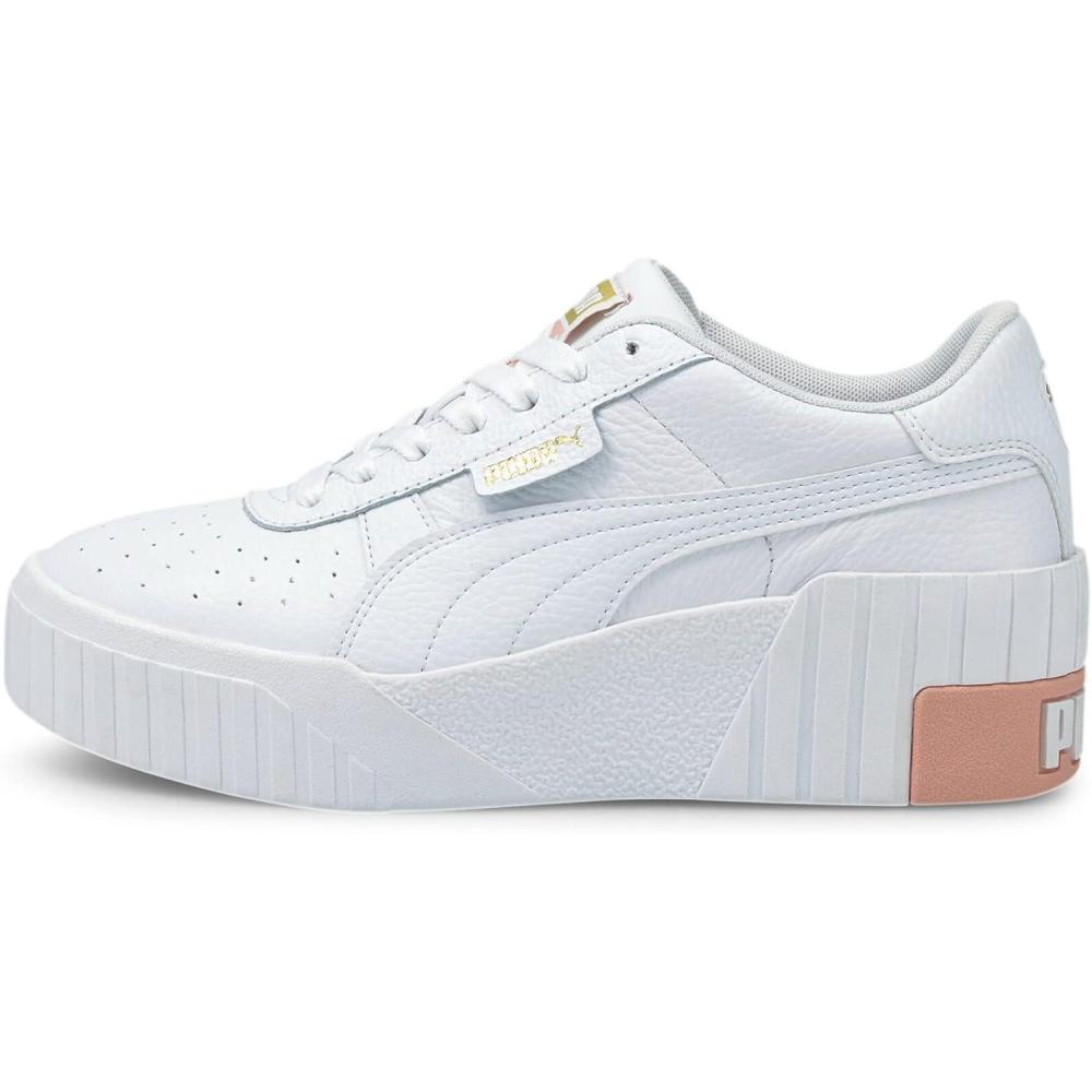 imagePUMA Womens Cali Wedge Sneaker AD Template SizePuma White Apricot Blush