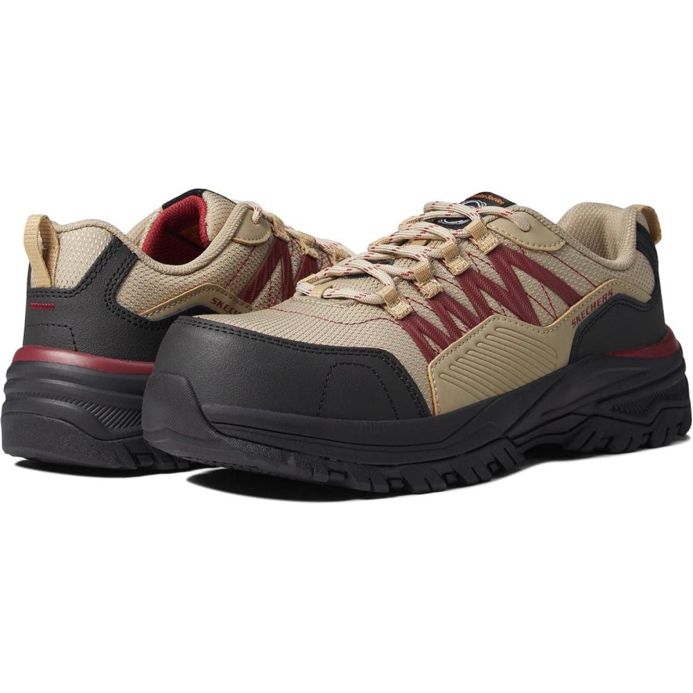 imageSkechers Mens Fannter Comp Toe Industrial and Construction ShoesTaupeBeige