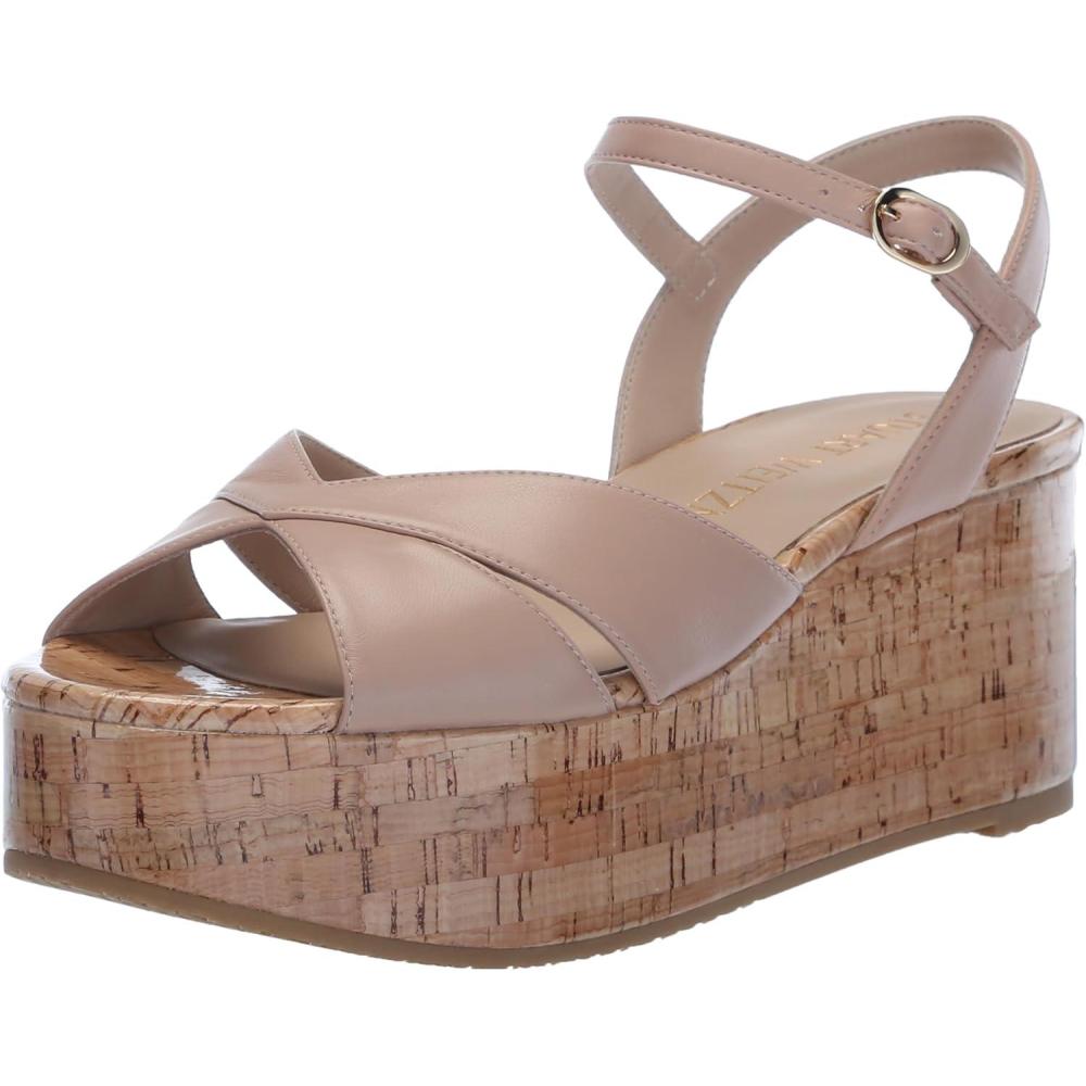 imageStuart Weitzman Womens Carmen Midi Wedge PlatformAdobe