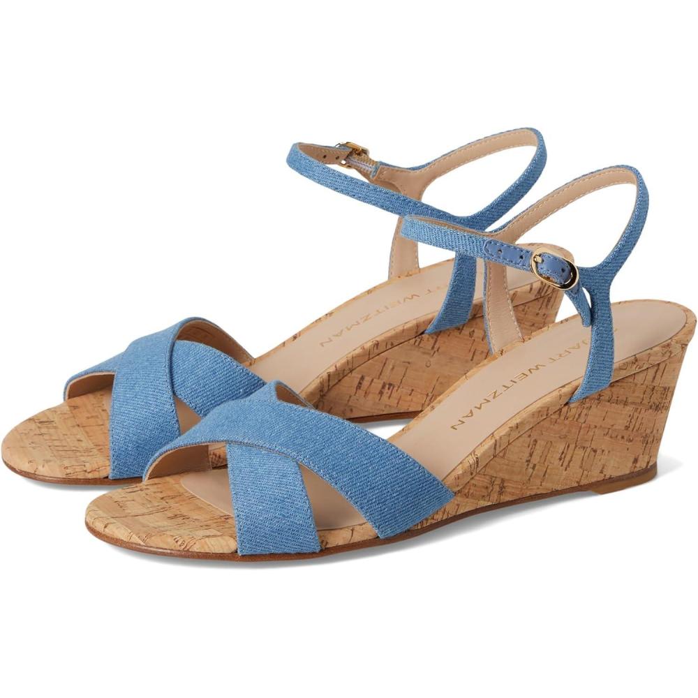 imageStuart Weitzman Womens Dayna Demi Wedge PlatformWashedNatural