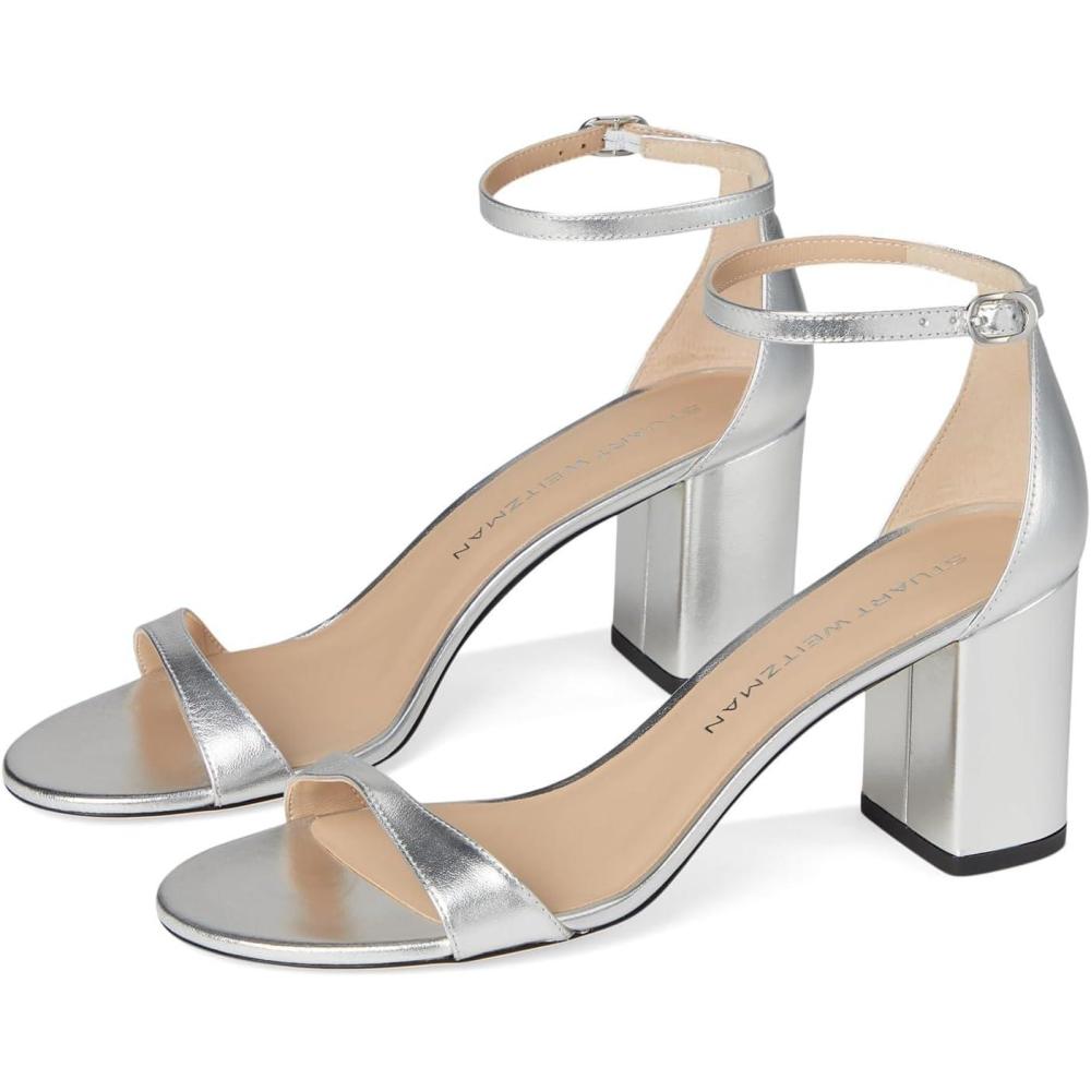 imageStuart Weitzman Womens Nudist Block 75 PumpSilver