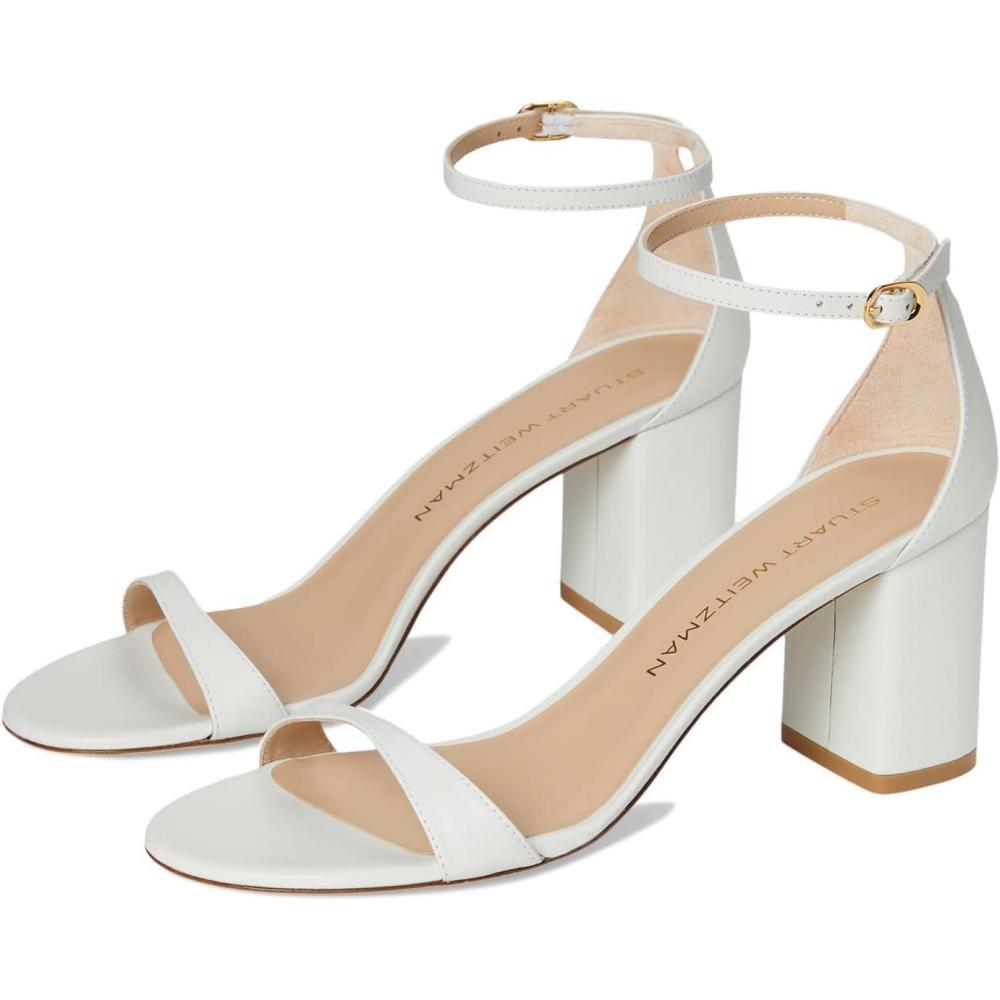 imageStuart Weitzman Womens Nudist Block 75 PumpWhite