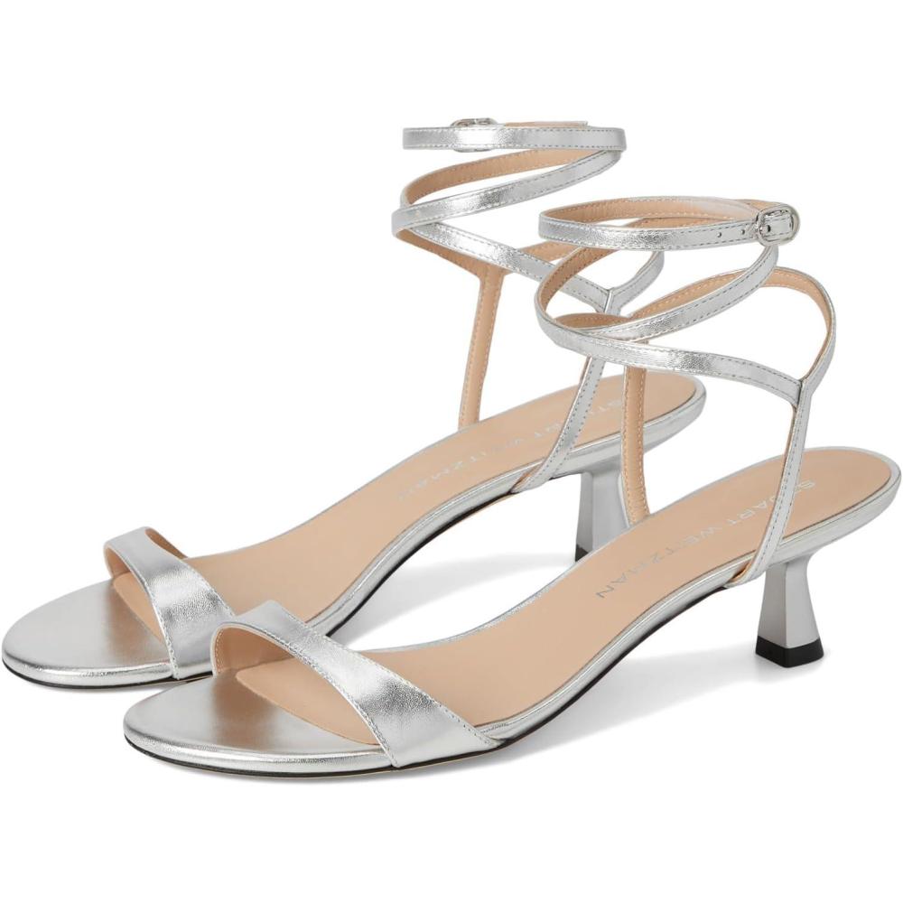 imageStuart Weitzman Womens Nudist Wrap 50 PumpSilver