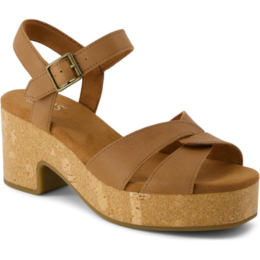 imageTOMS Womens Isla Heeled SandalBrown Sugar