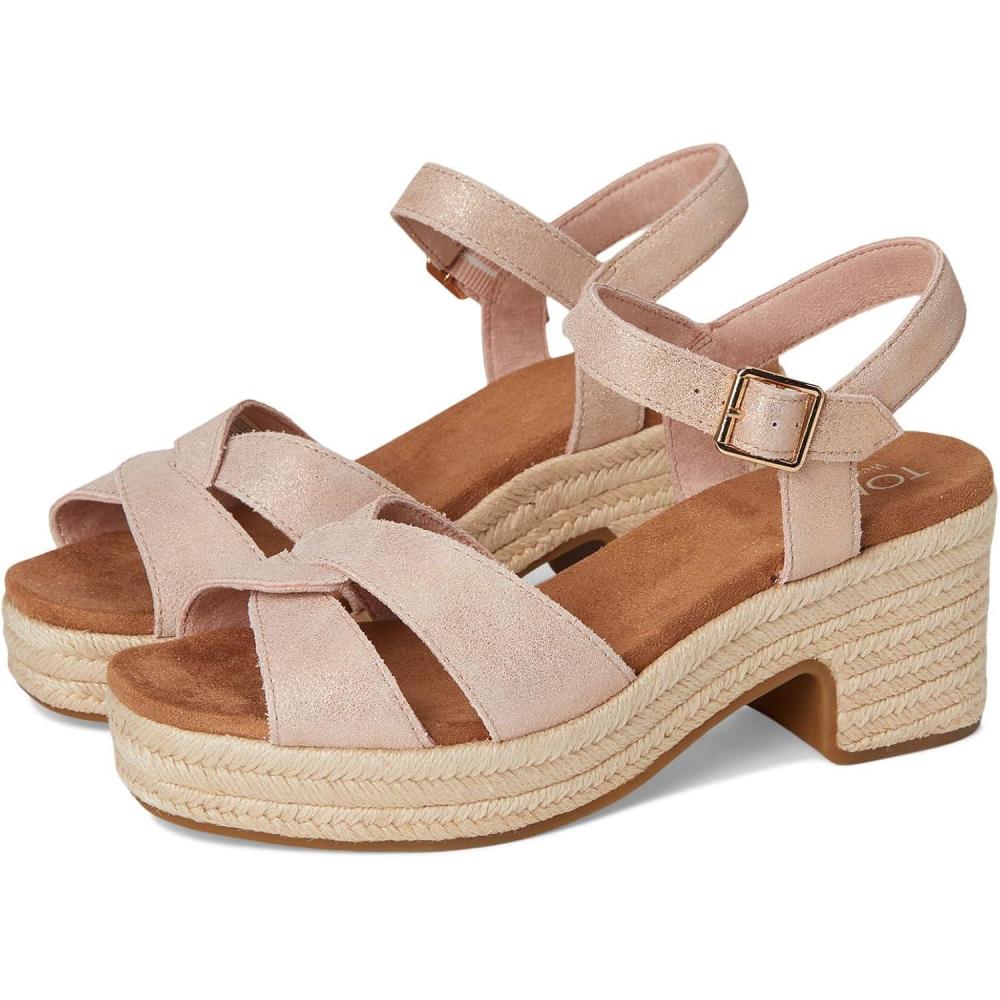 imageTOMS Womens Isla Heeled SandalPale Rose Suede