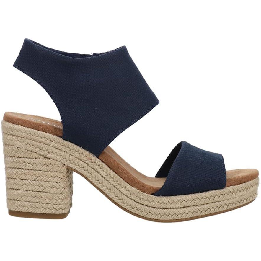 imageTOMS Womens Majorca Platform SandalBasket Weave Navy