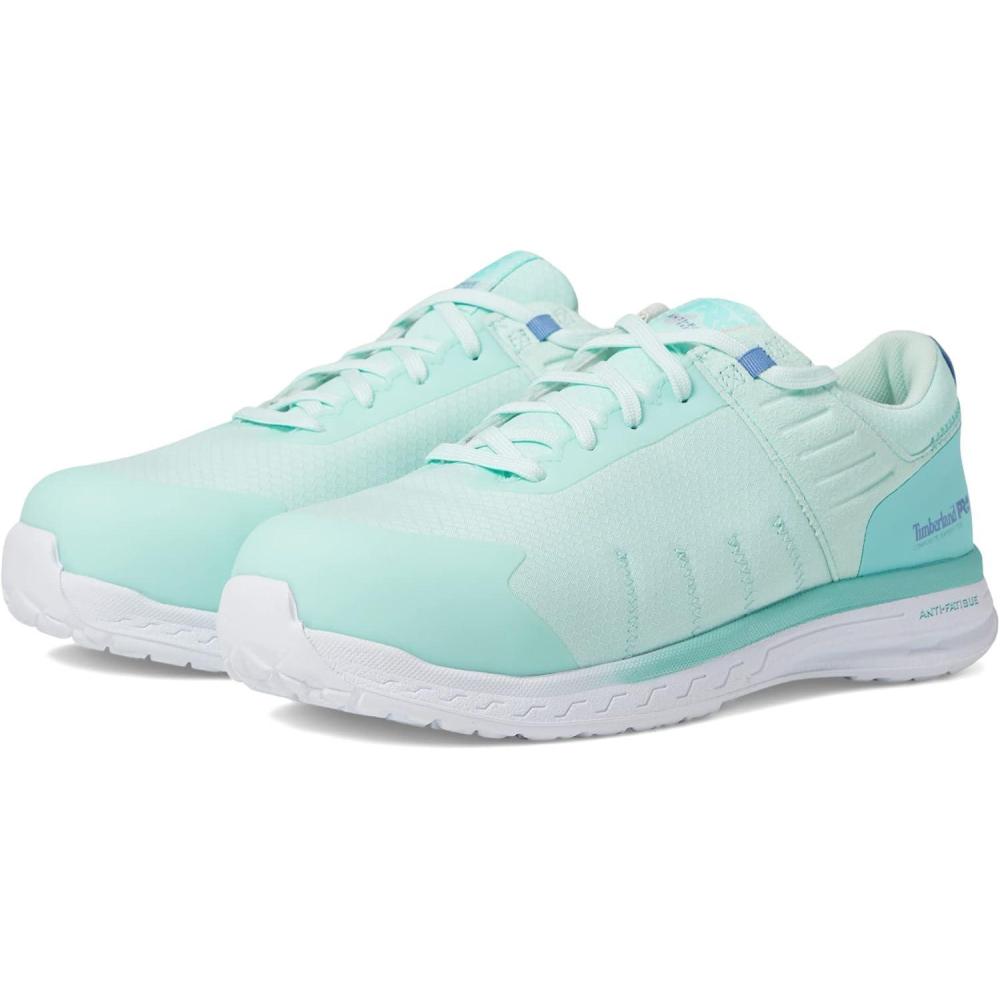 imageTimberland PRO Overdrive Composite Safety Toe Womens Sneakers Laceup Closure AbrasionFreeAquaSagePurple