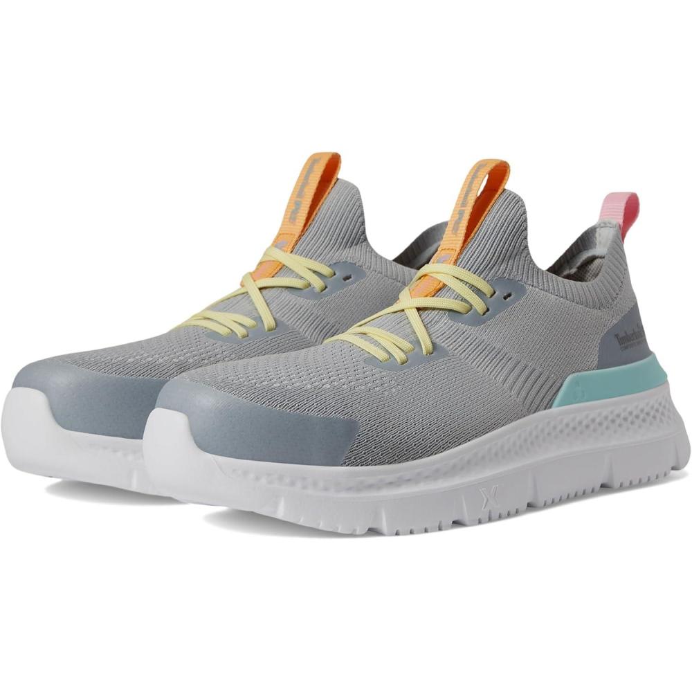 imageTimberland PRO Setra Knit Composite Safety Toe Womens Sneakers Breathable Upper Removable InsoleGreyAqua
