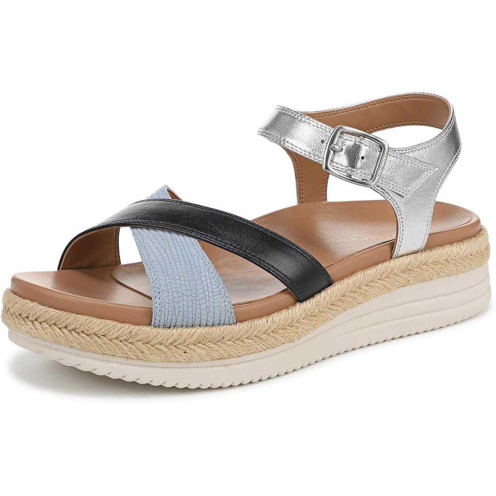 imageVionic womens Mar Strappy SandalsNavy Multi Leather