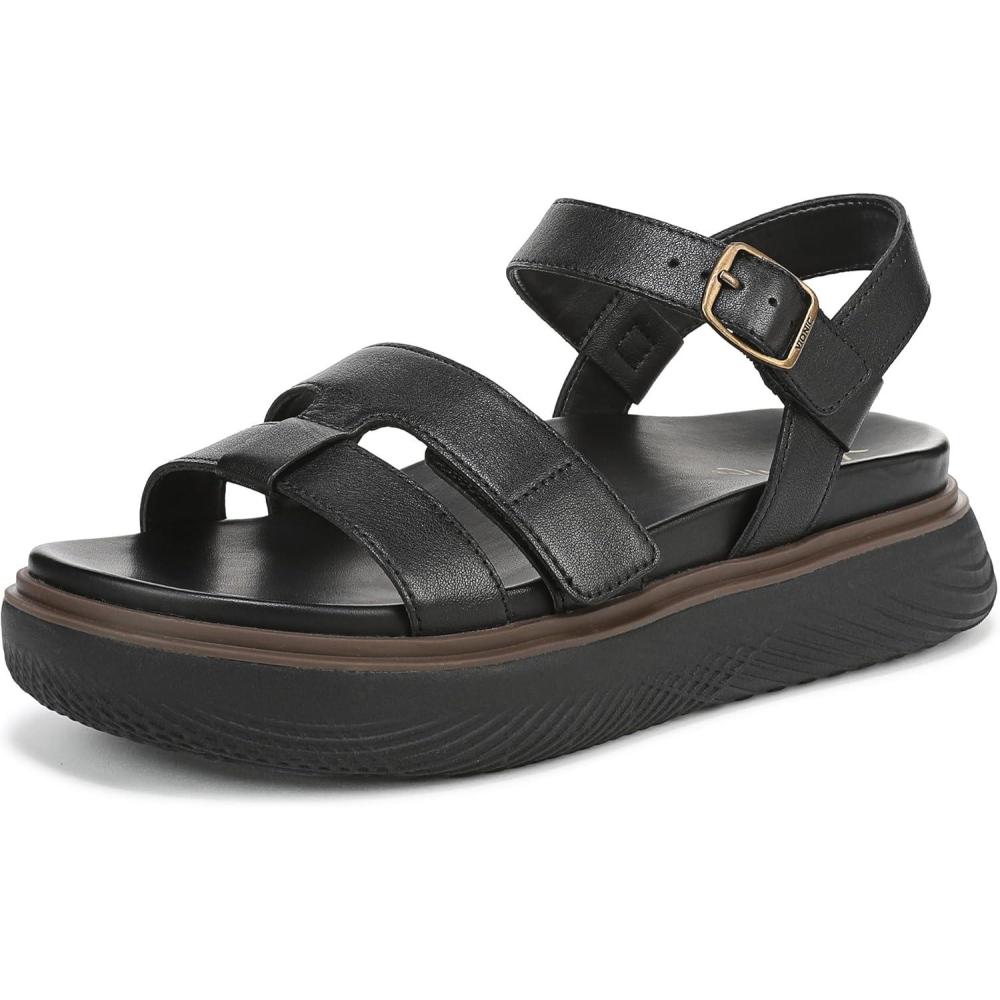 imageVionic womens Solana Slingback SandalsBlack Leather
