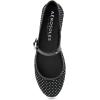 Aerosoles Women’s Mary Jane Ballet Flat(Crystal/Black Mesh Fabric)