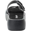 Alegria Women Iza Platform Buckle Leather Double Strap Slide(Black)