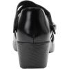 Alegria Womens Savina Leather Wedge – Stylish and Versatile Mary Jane for Endless Support – Enhanced Arch Slip Resistant Platform Ankle Cross Strap Heel for Professionals(Noir)