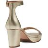 Bernardo® Carla Strap Heels for Women – Leather Upper and Lining – Rubber Sole – Block Heels(Champagne)