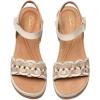 Clarks womens Kassanda Bar(Cream Multi Leather)