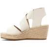 Eileen Fisher Women’s Willow Espadrille Wedge Sandal(Bone Tumbled Leather)