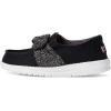 HEYDUDE Women’s Wendy Bow Stardust (Little Big Kid) Loafer(Black)
