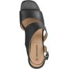 Johnston & Murphy Women’s Everly Asymmetrical Slide Sandals, 2.5” Slip On Heels for Women, Women’s Heeled Sandals(Black)