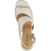 Johnston & Murphy Women’s Everly Asymmetrical Slide Sandals, 2.5” Slip On Heels for Women, Women’s Heeled Sandals(Bone)