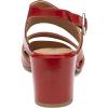 Johnston & Murphy Women’s Everly Asymmetrical Slide Sandals, 2.5” Slip On Heels for Women, Women’s Heeled Sandals(Red)