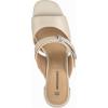 Johnston & Murphy Women’s Everly Buckle Slide Sandals, 2.5” Slip On Heels for Women, Women’s Heeled Sandals(Bone)